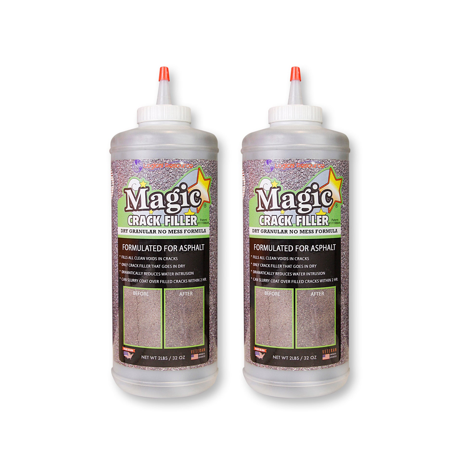 Magic Crack Filler Asphalt 2.5lb./40 oz. Bottle 2-Pack
