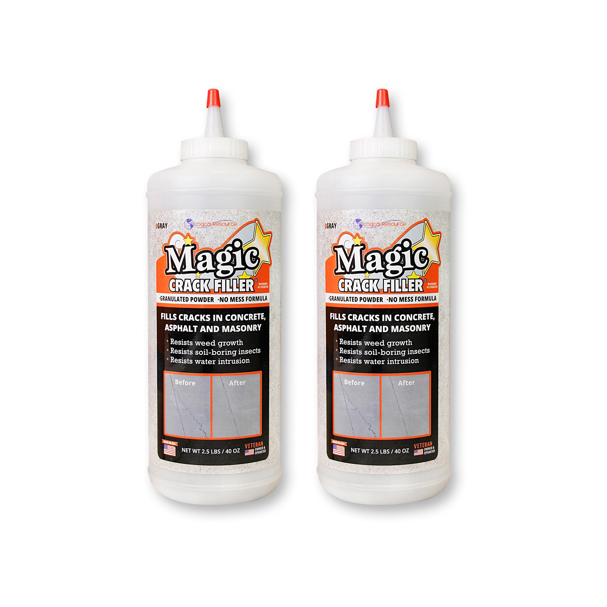 Magic Crack Filler Gray 2.5lb./40 oz. Bottle 2-Pack