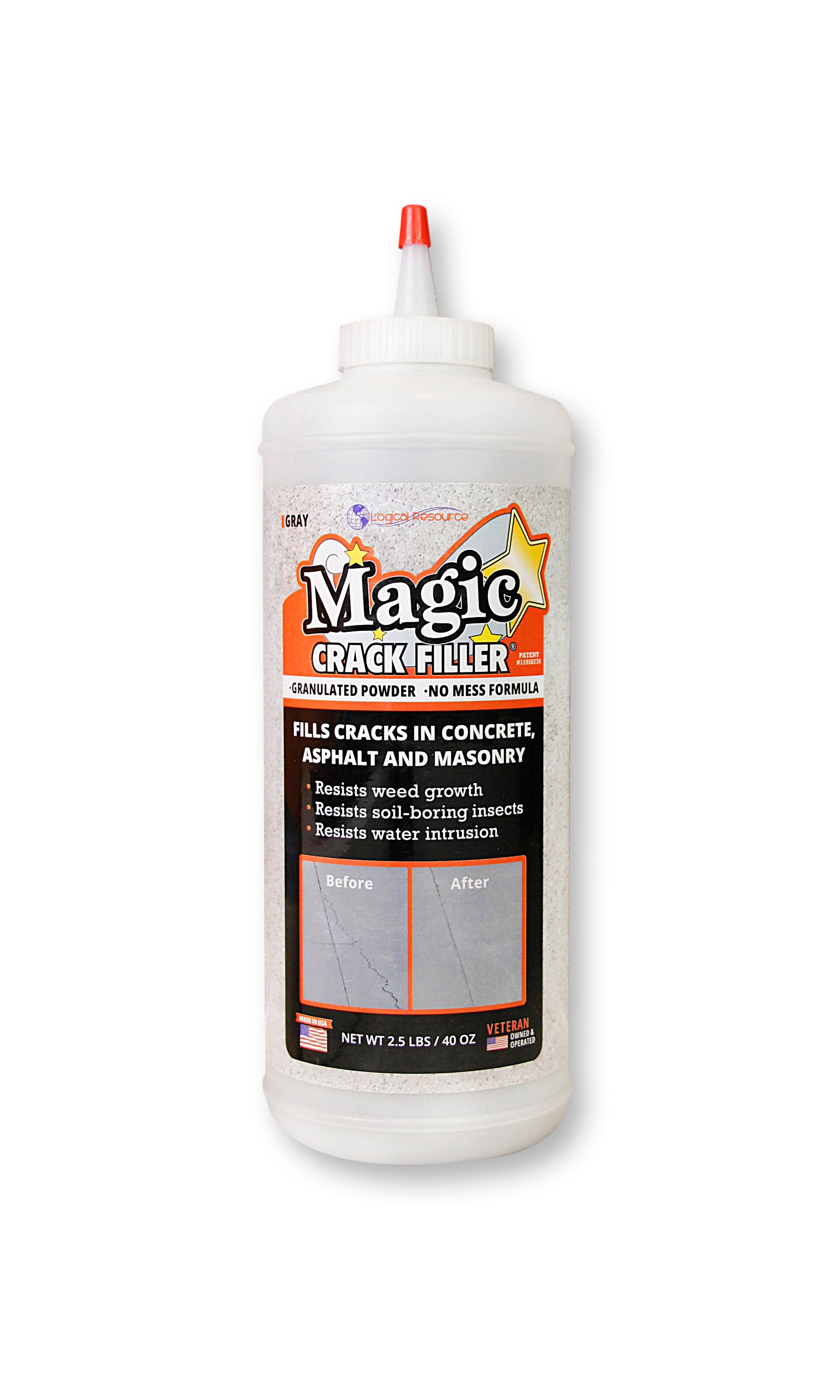 Magic Crack Filler Gray 2.5lb./40 oz. Bottle